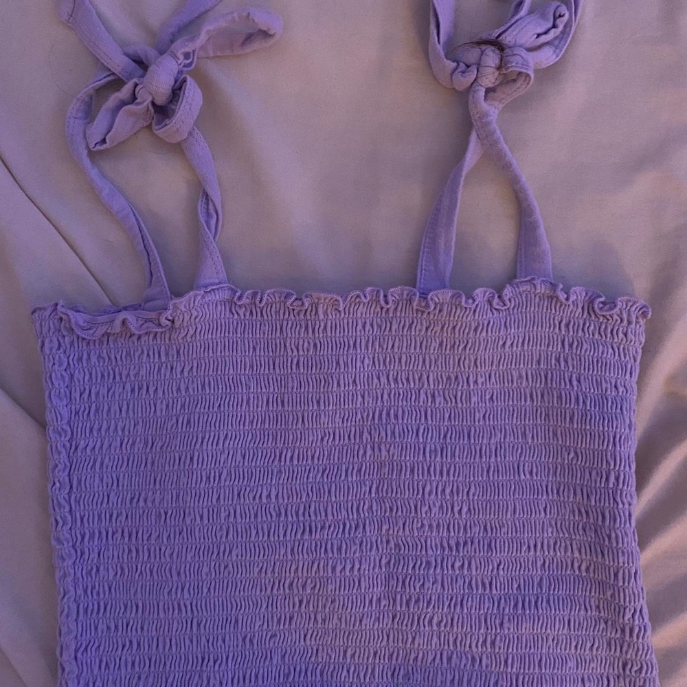 Hollister runched tied sleeves crop top